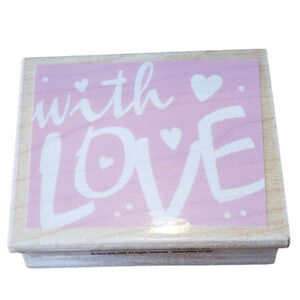 Hero Arts With Love Hearts E3730 Love Confetti Wood Mounted Rubber Stamp
